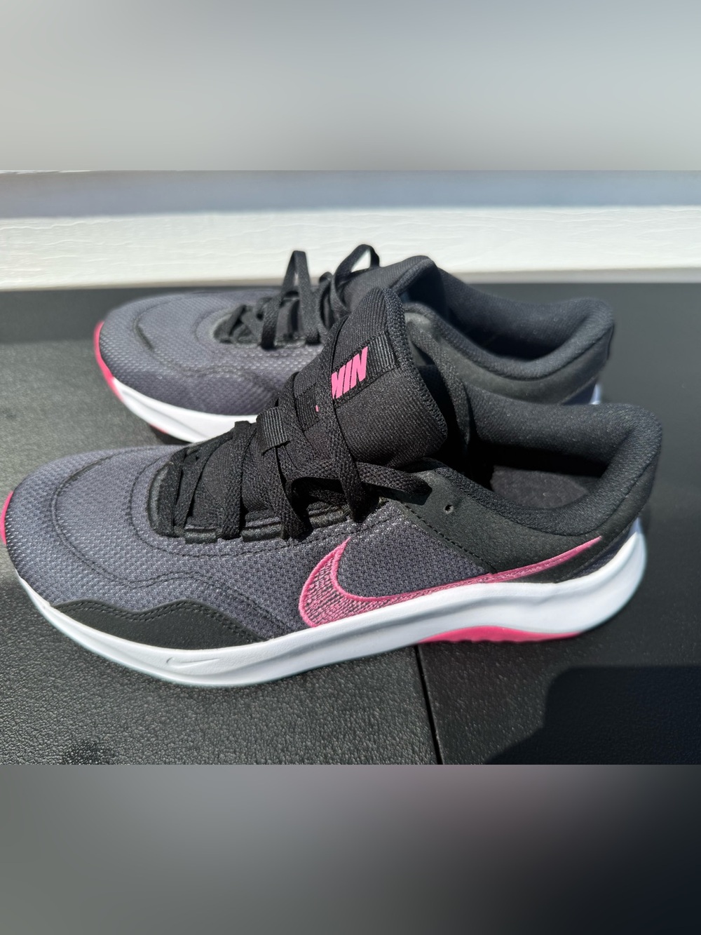 New Nike Women's Legend Essential 3 Black and Pink Athletic Trainers size 10.5